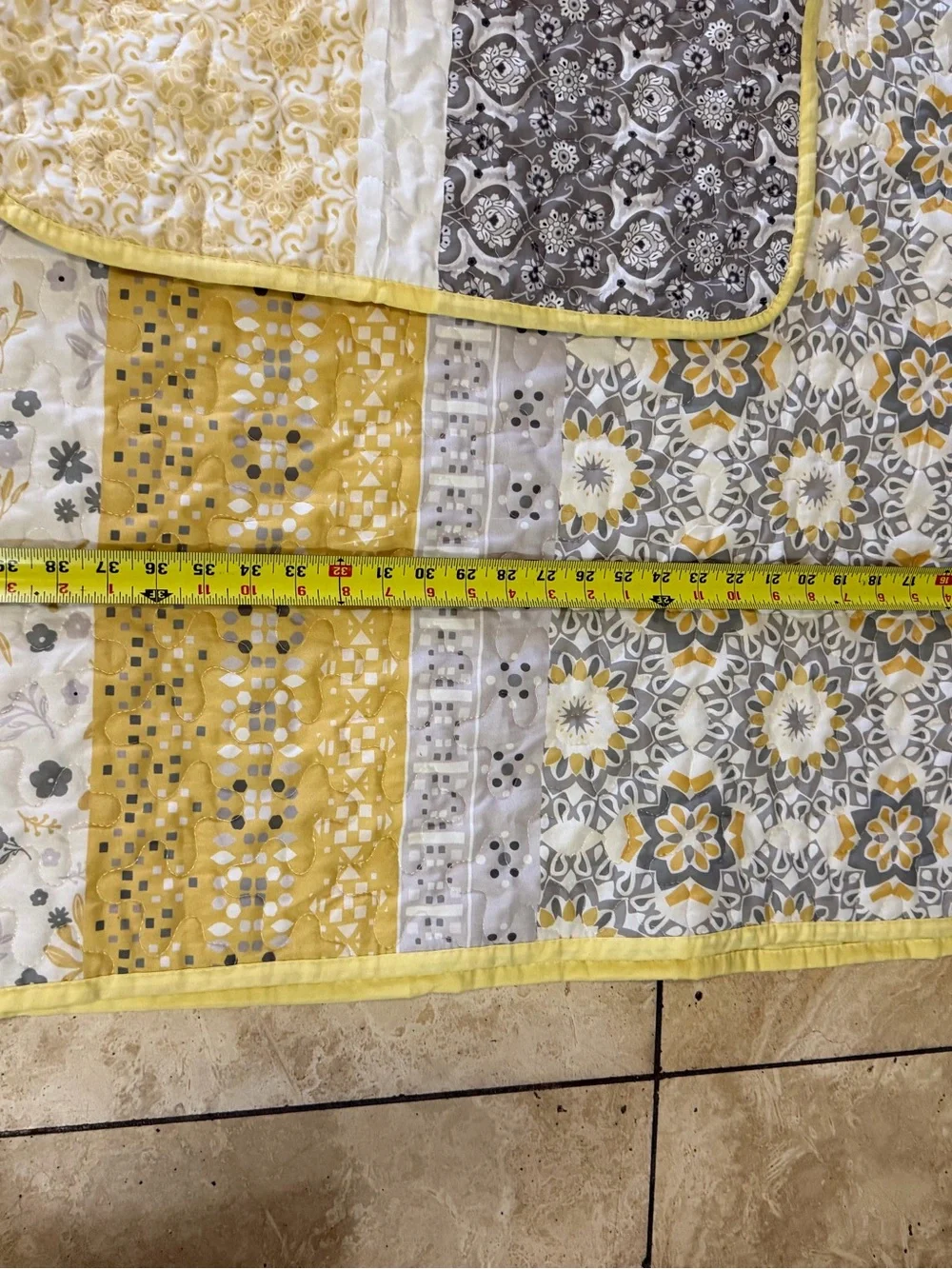 WONGS Queen 3-Pc Boho Quilt Set - Bohemian Patchwork Bedspread Coverlet 97x90”